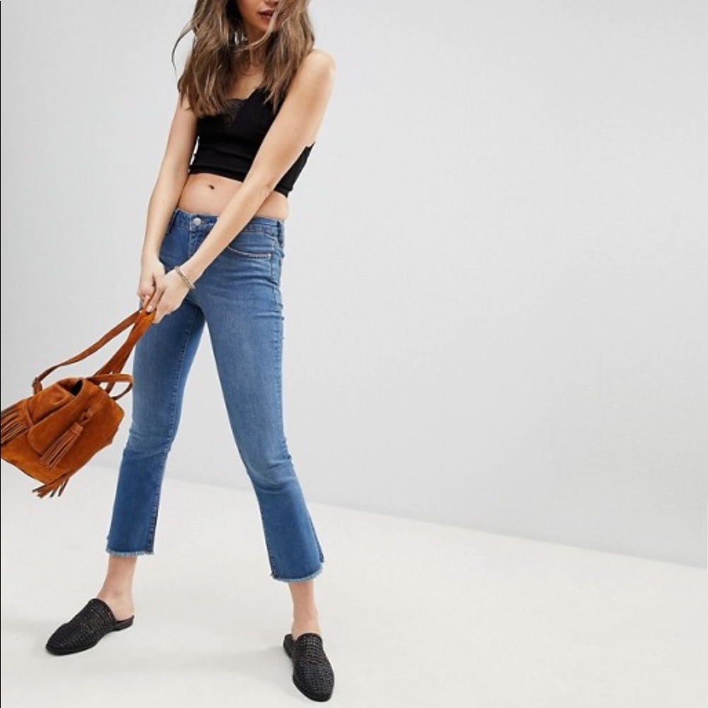 free people raw-hem crop jeans